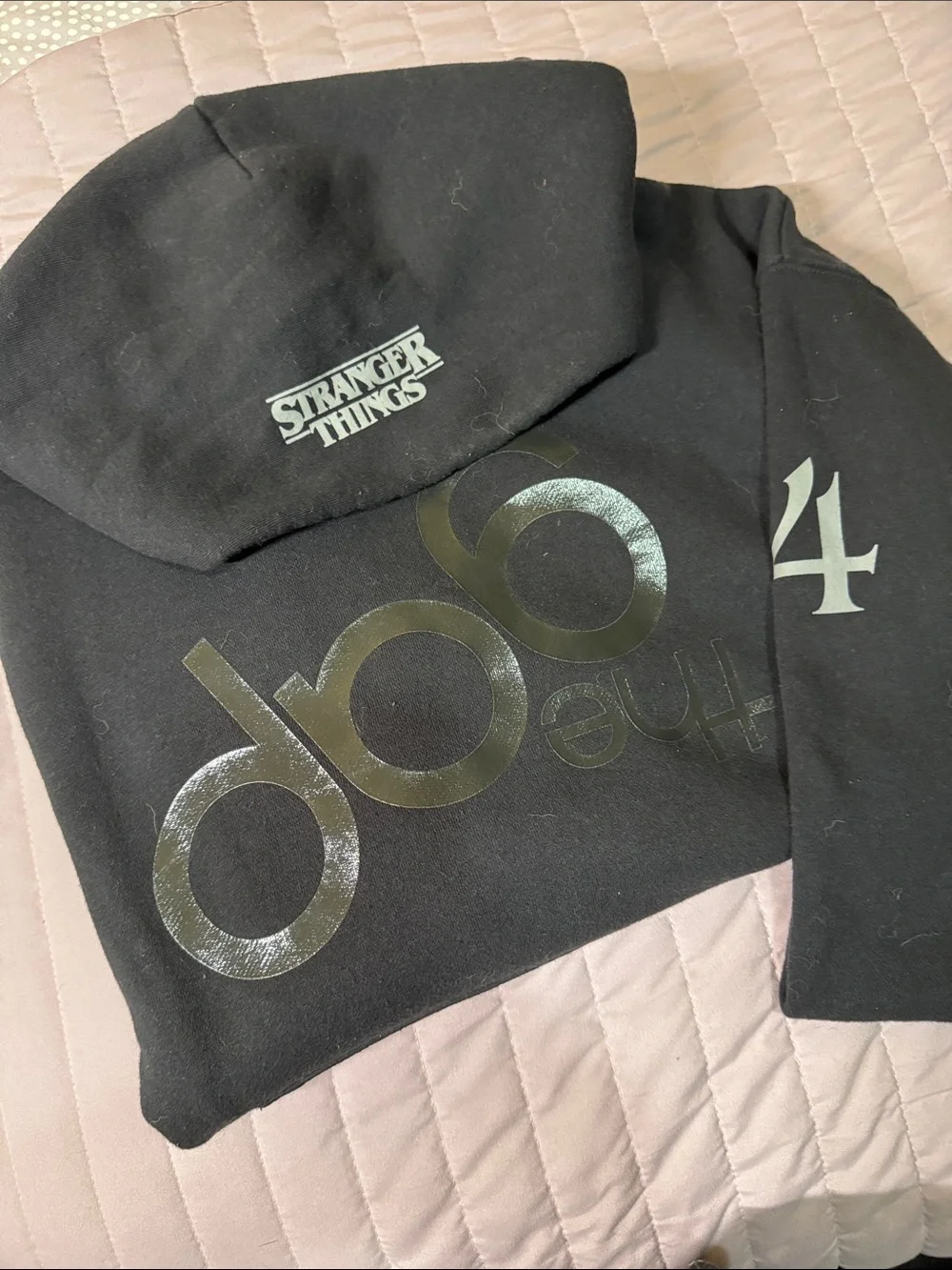 GAP Black 'the 80s' Graphic Hoodie with Stranger Things Logo. Limited Edition.
